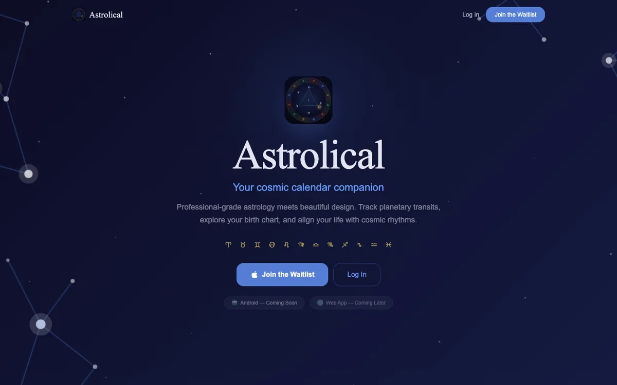 Screenshot of astrolical.com