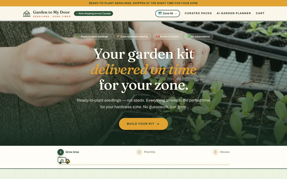 Screenshot of gardentomydoor.com